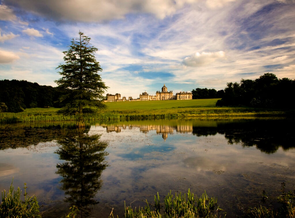 Castle Howard overlooking the lake