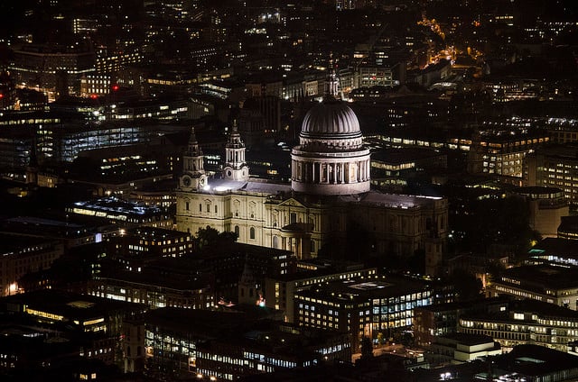 View from the Shard at Night - St Pauls