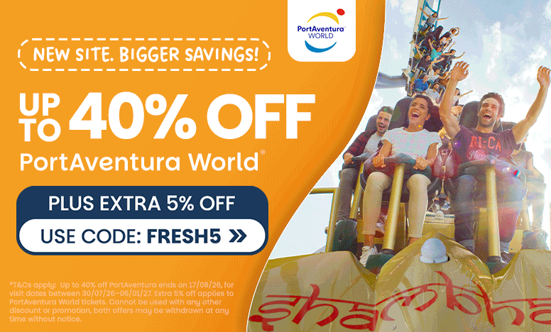 Up to 40% off PortAventura World + extra 5% off